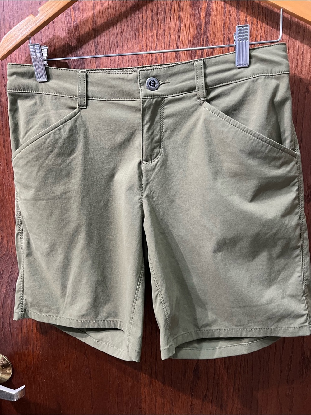 Patagonia Olive Green Outdoor Stretch Bermuda Shorts